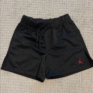 Jordan Black Athletic Shorts with Red Jumpman Accent